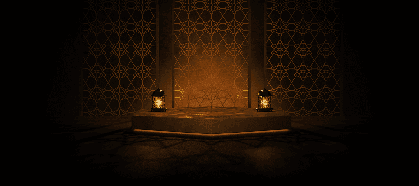 Decorative background with Islamic patterns